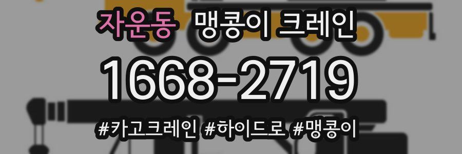 자운동 맹콩이 크레인