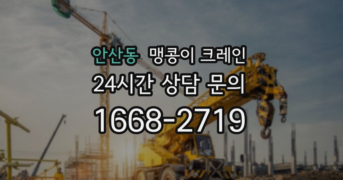 안산동 맹콩이 크레인