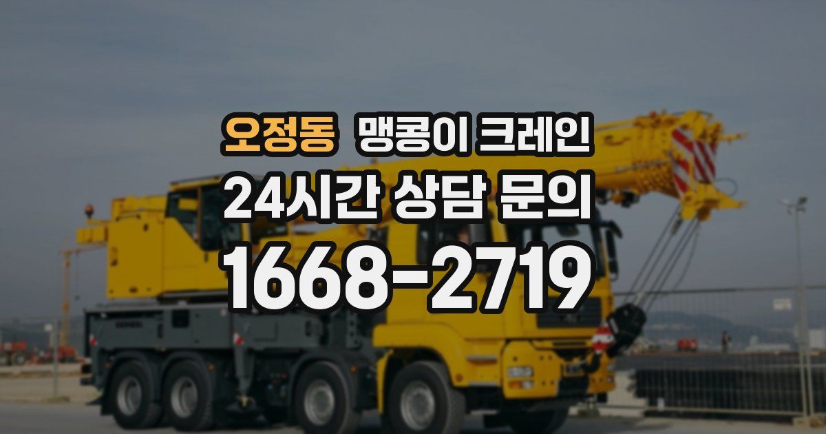 오정동 맹콩이 크레인