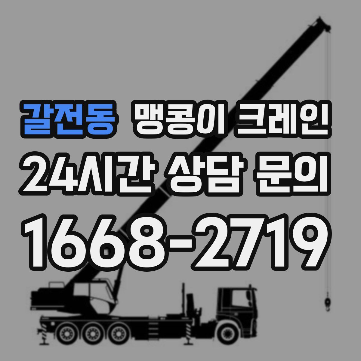 갈전동 맹콩이 크레인