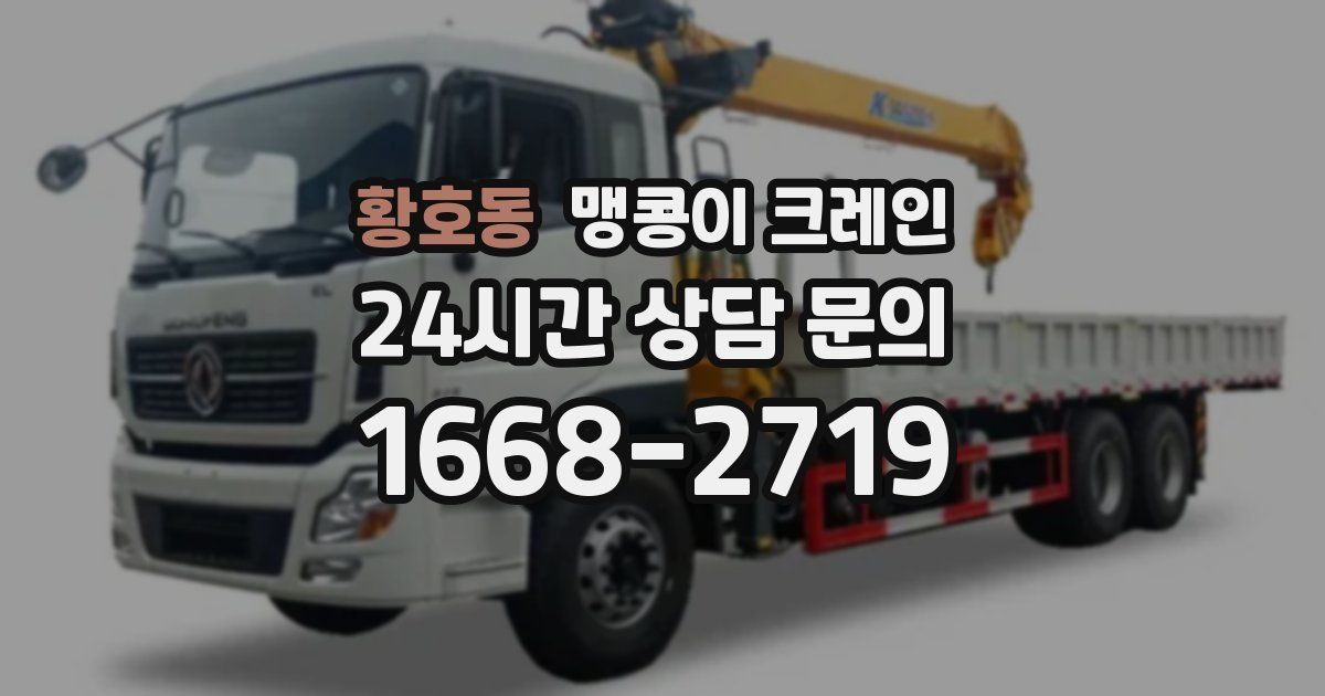황호동 맹콩이 크레인