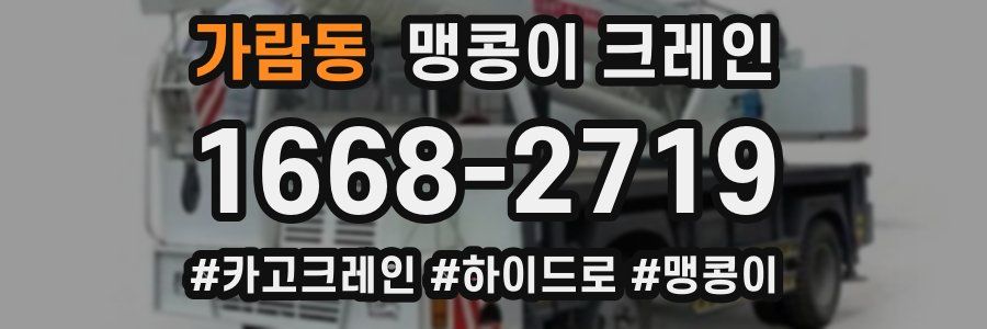 가람동 맹콩이 크레인