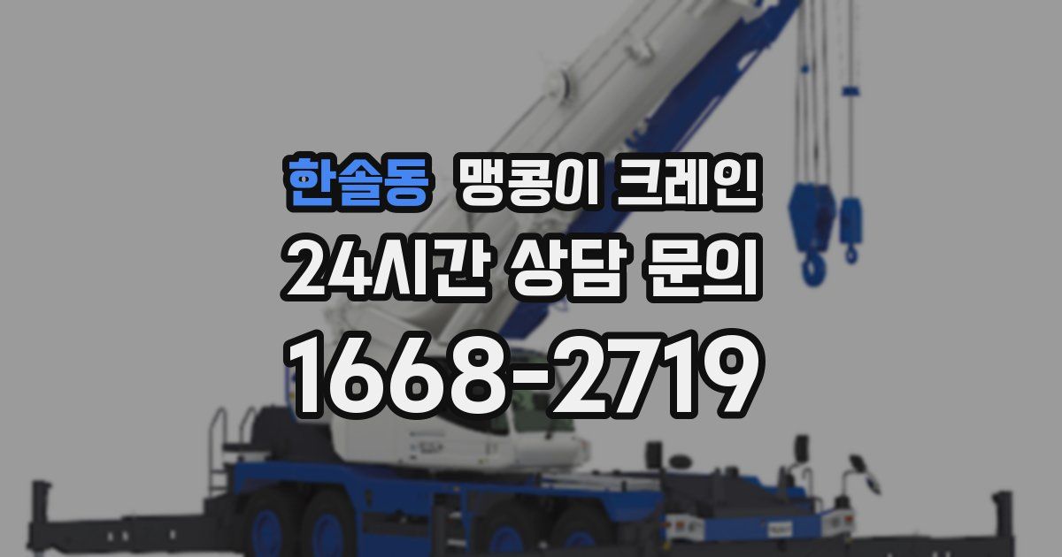 한솔동 맹콩이 크레인