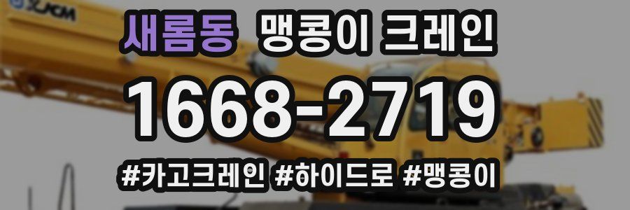 새롬동 맹콩이 크레인