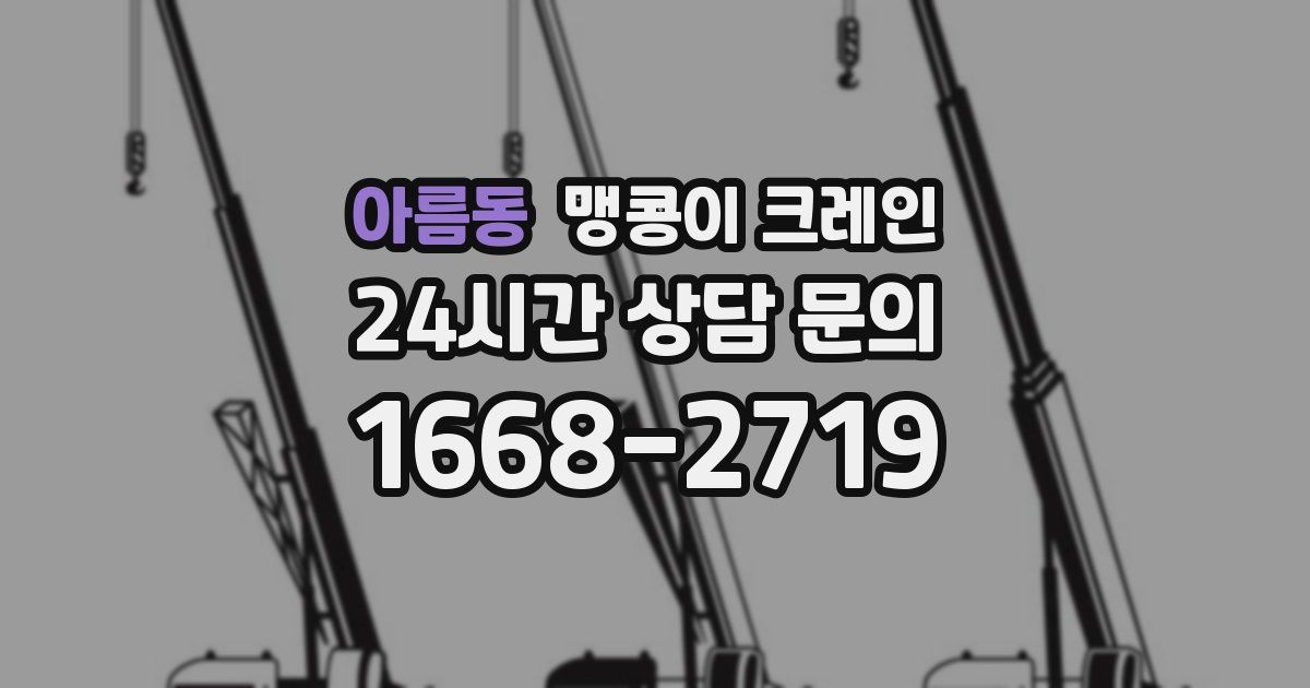 아름동 맹콩이 크레인