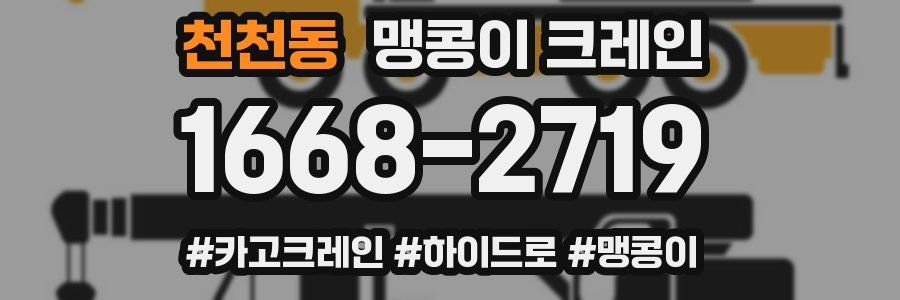 천천동 맹콩이 크레인