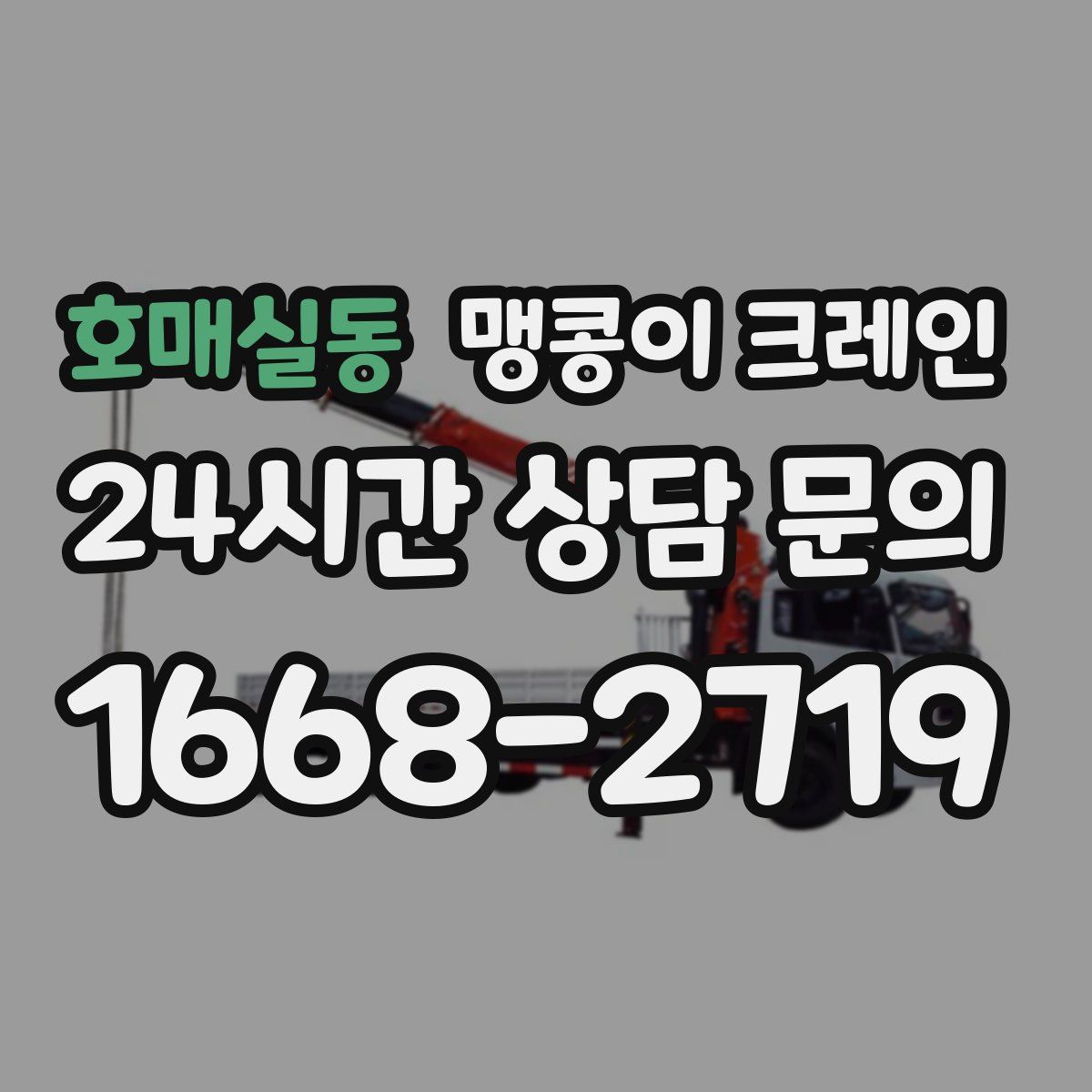 호매실동 맹콩이 크레인