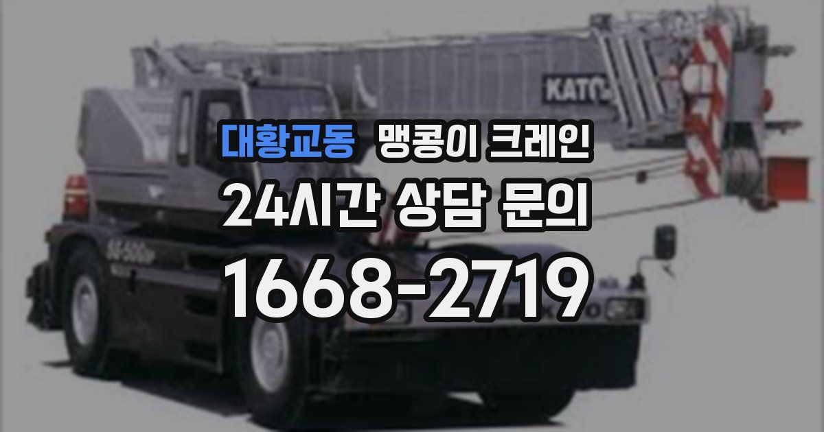 대황교동 맹콩이 크레인