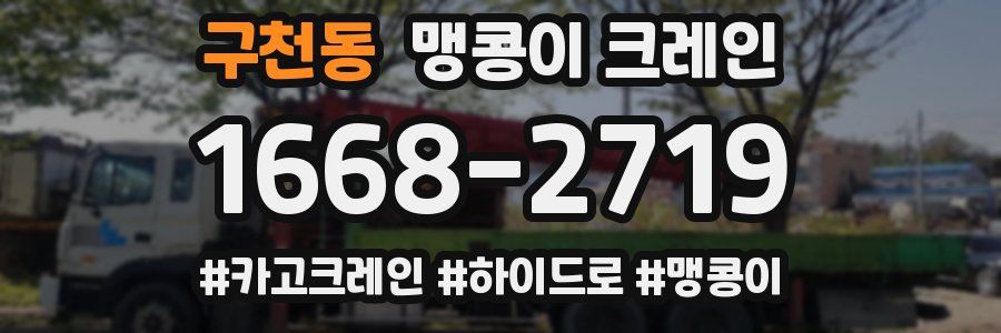 구천동 맹콩이 크레인