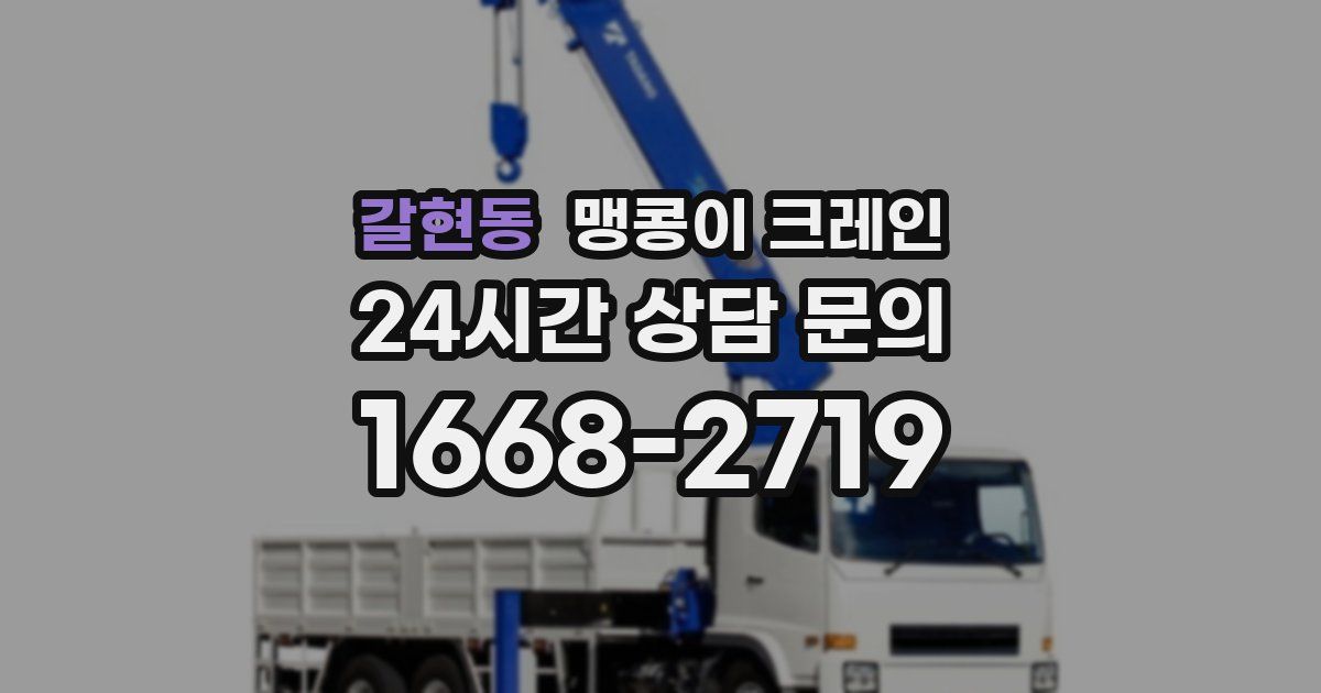 갈현동 맹콩이 크레인