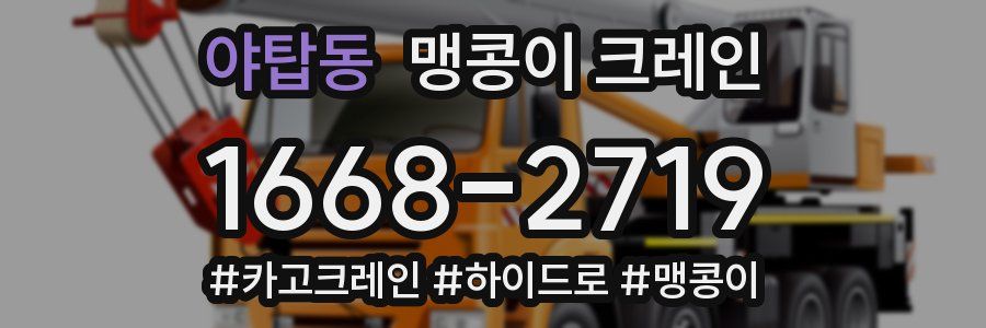 야탑동 맹콩이 크레인
