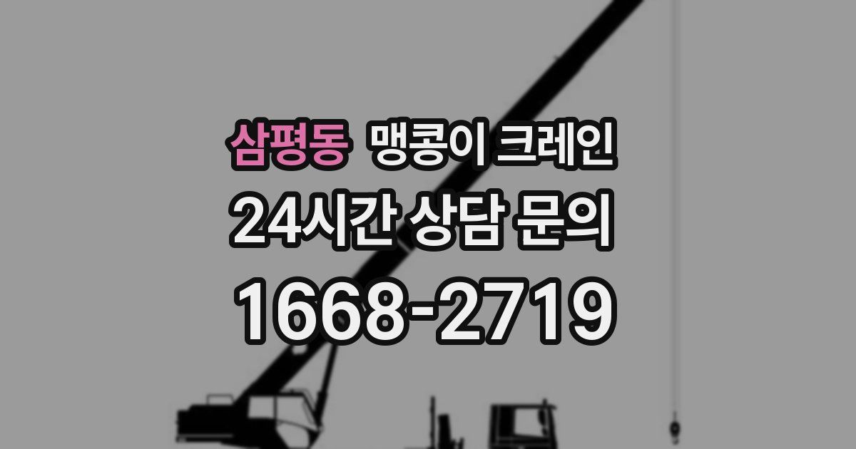 삼평동 맹콩이 크레인