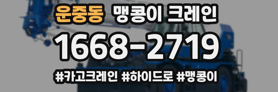 운중동 맹콩이 크레인
