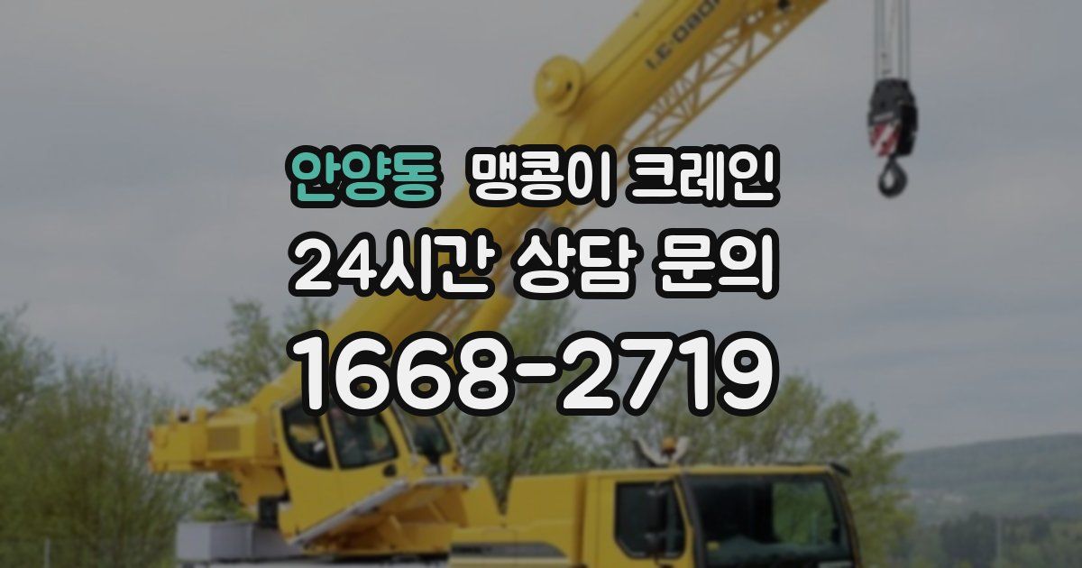 안양동 맹콩이 크레인