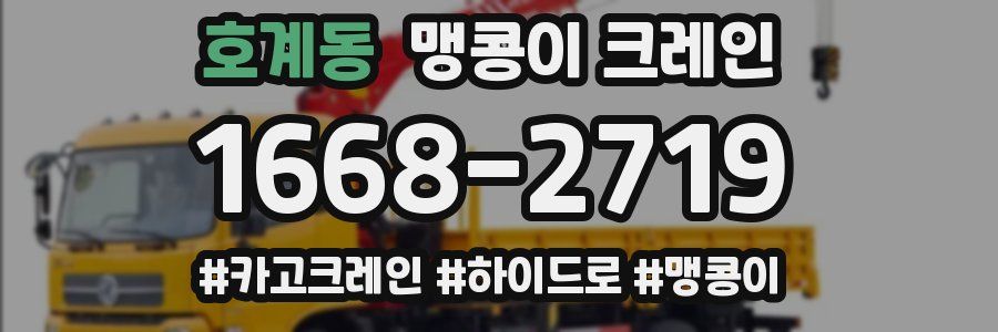 호계동 맹콩이 크레인