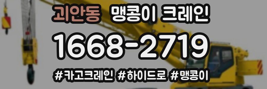 괴안동 맹콩이 크레인