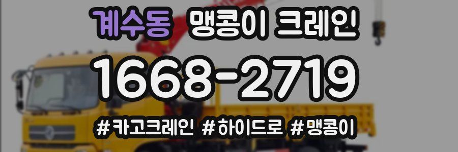 계수동 맹콩이 크레인
