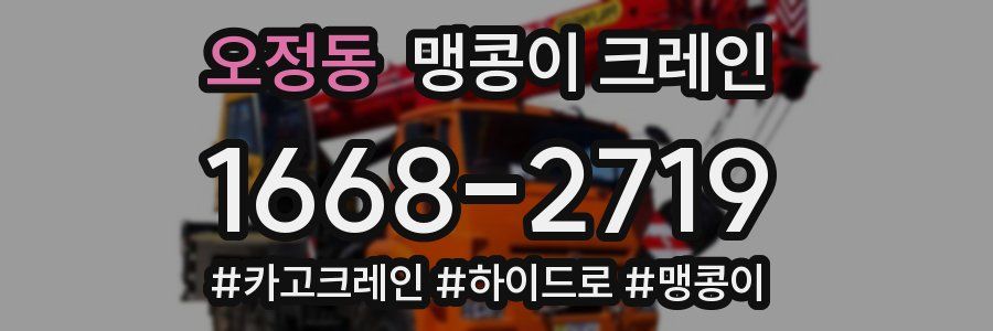 오정동 맹콩이 크레인