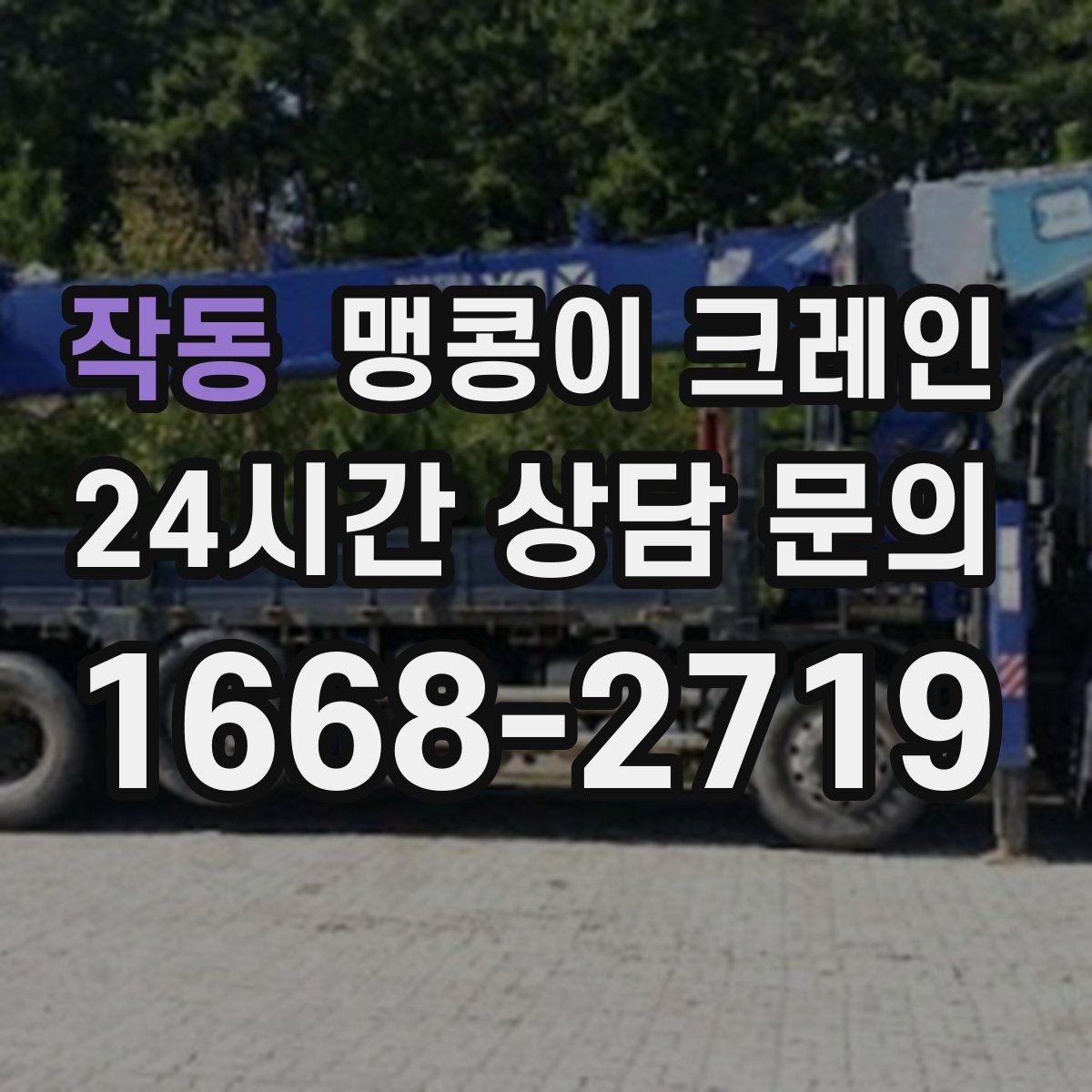 작동 맹콩이 크레인