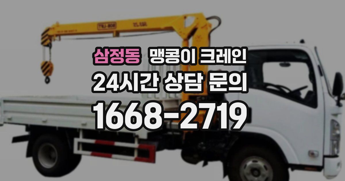 삼정동 맹콩이 크레인