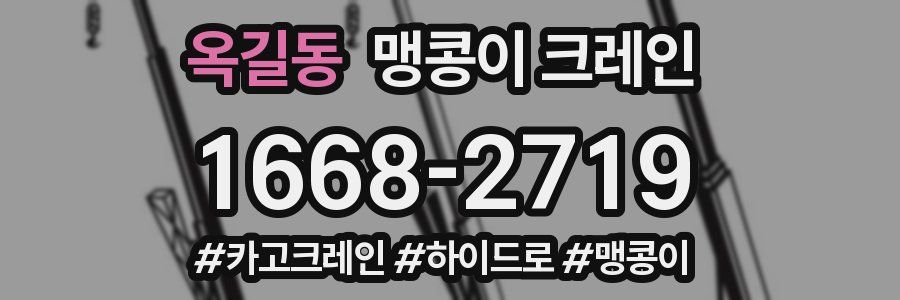 옥길동 맹콩이 크레인