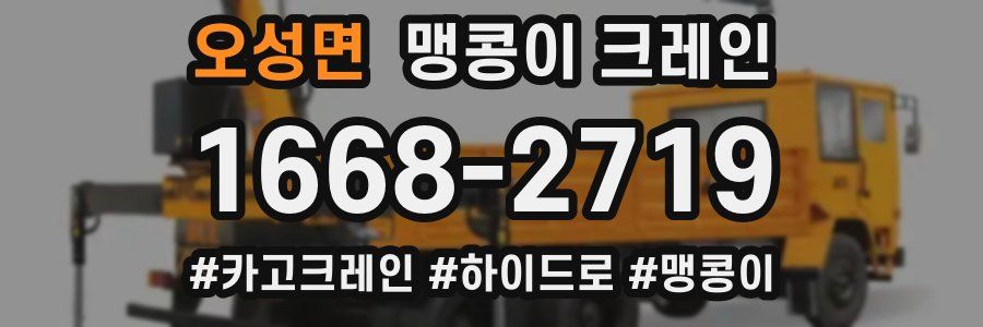 오성면 맹콩이 크레인