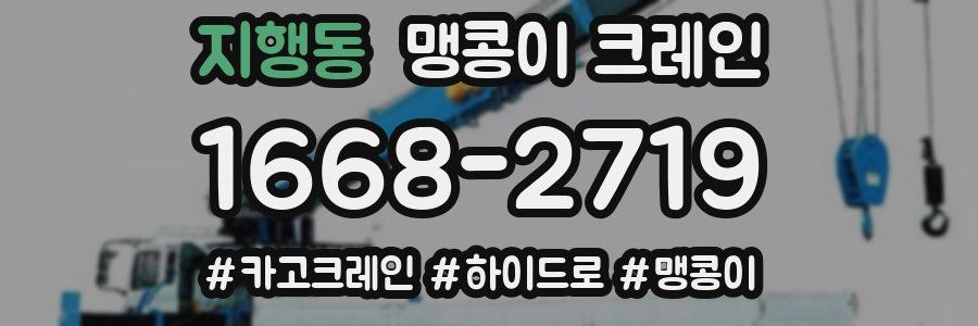 지행동 맹콩이 크레인