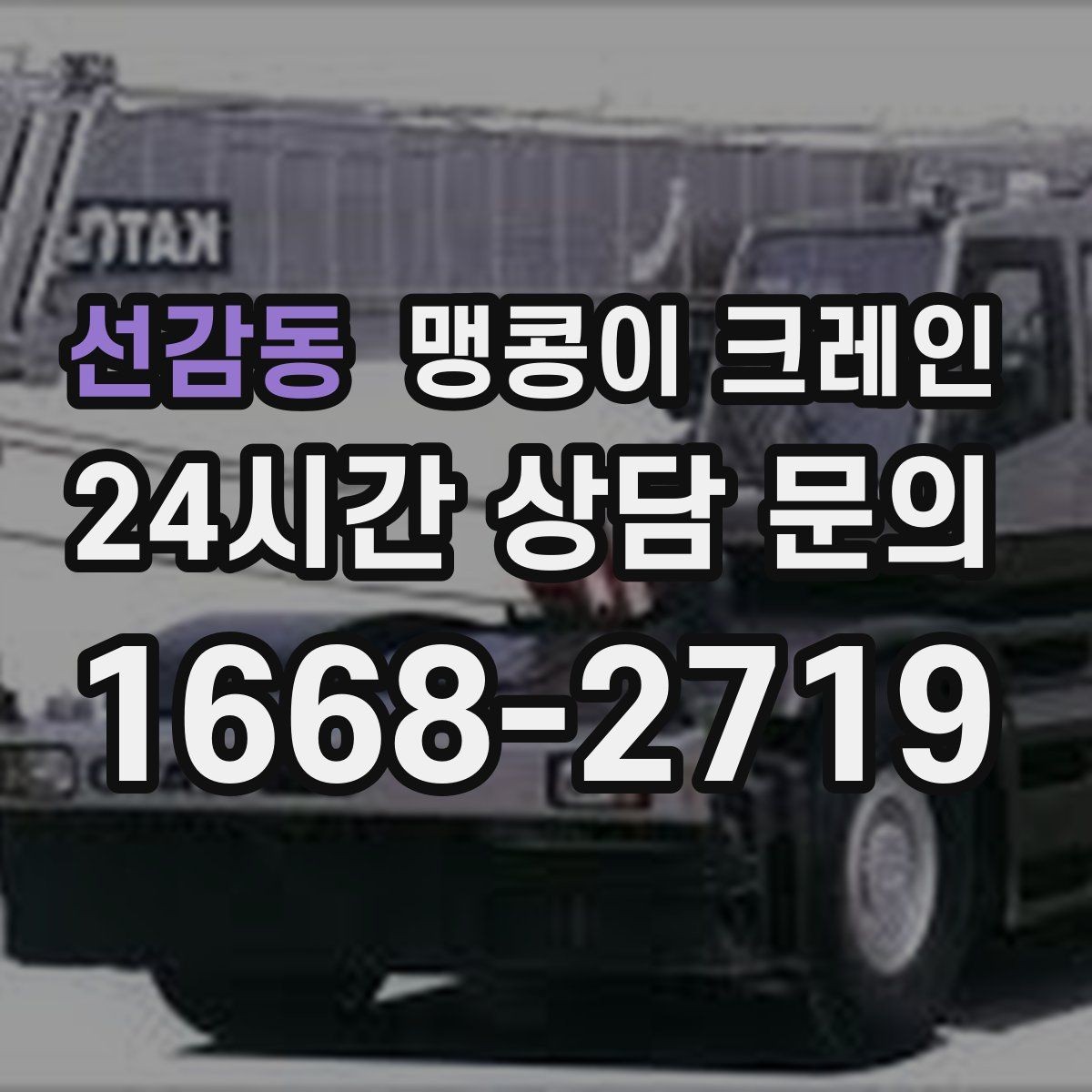 선감동 맹콩이 크레인 빠른 상담을 위한 현장 체크리스트