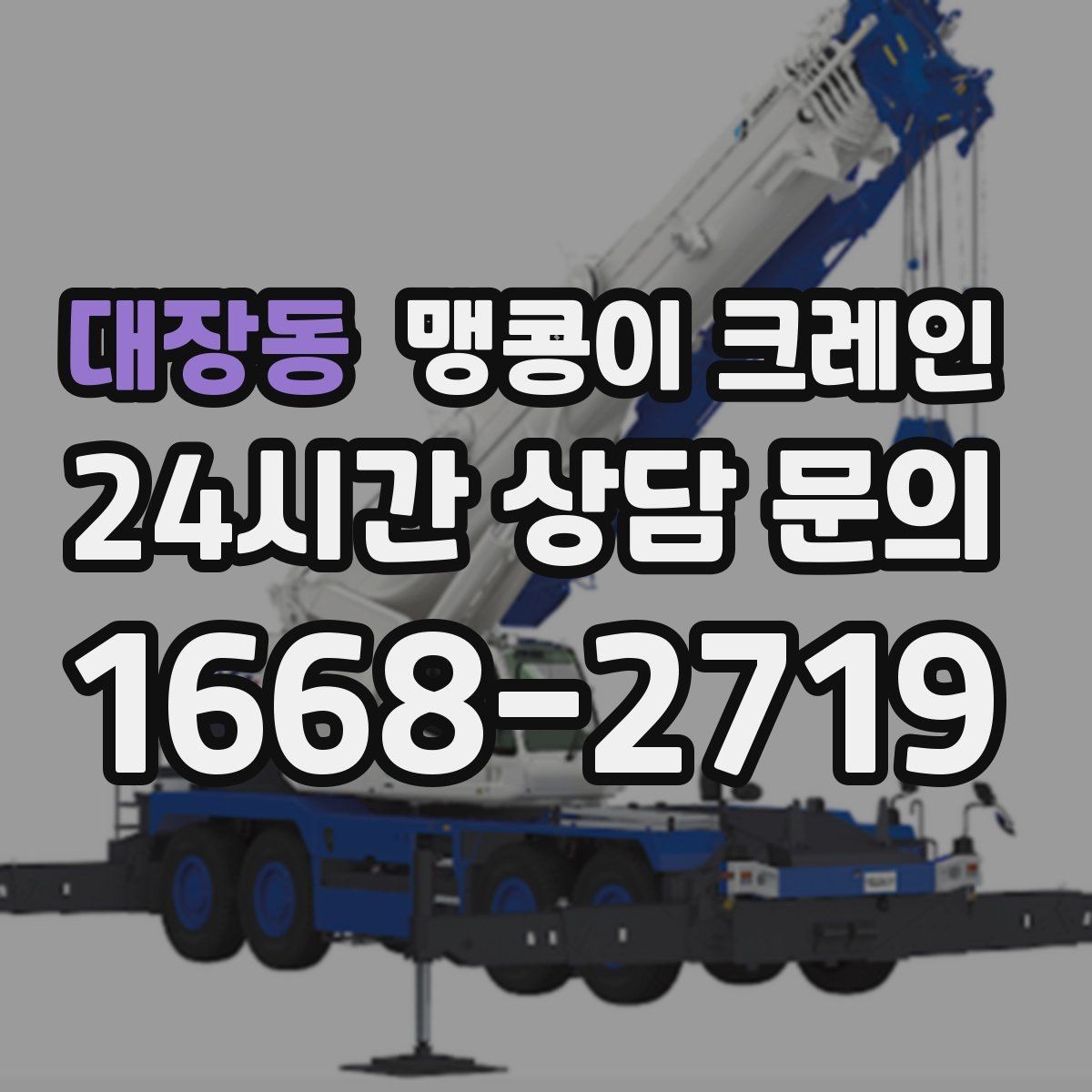 대장동 맹콩이 크레인 컨테이너 내부 장비 반입에 적합한 이유