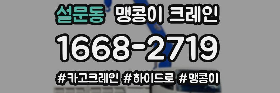 설문동 맹콩이 크레인