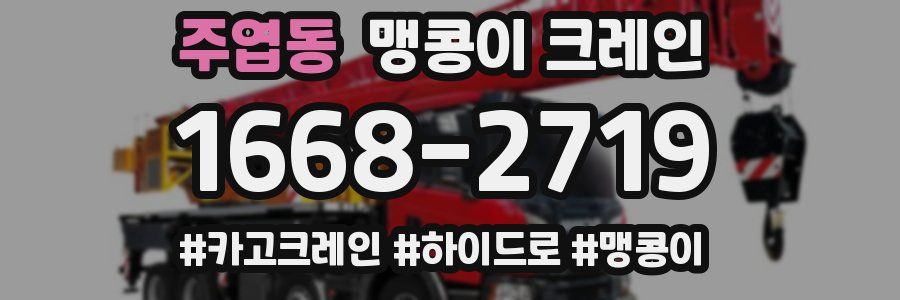 주엽동 맹콩이 크레인