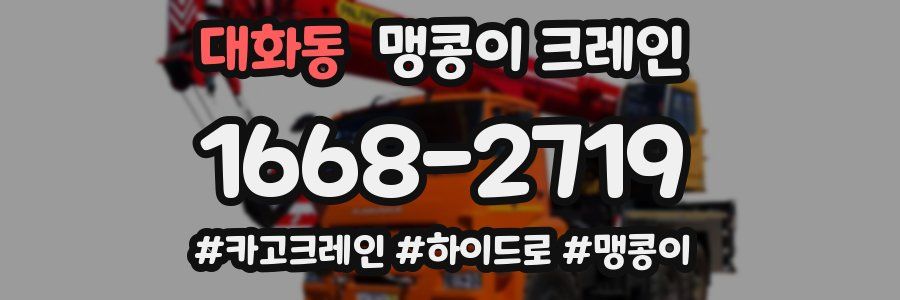 대화동 맹콩이 크레인