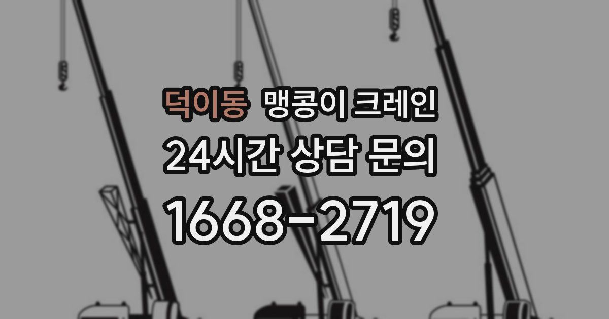 덕이동 맹콩이 크레인