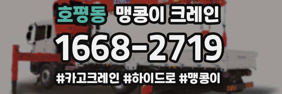 호평동 맹콩이 크레인