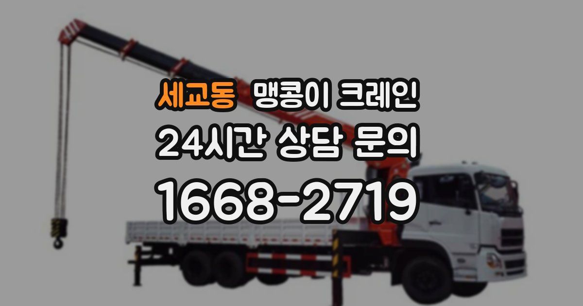 세교동 맹콩이 크레인