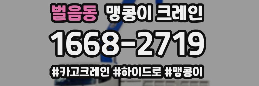 벌음동 맹콩이 크레인