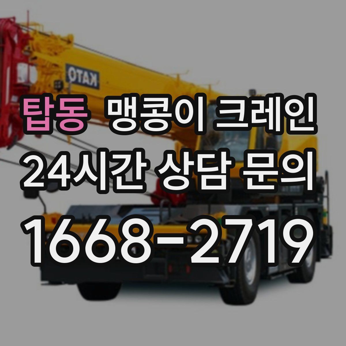 탑동 맹콩이 크레인 출입구 폭이 좁을 때 장비 선택 기준