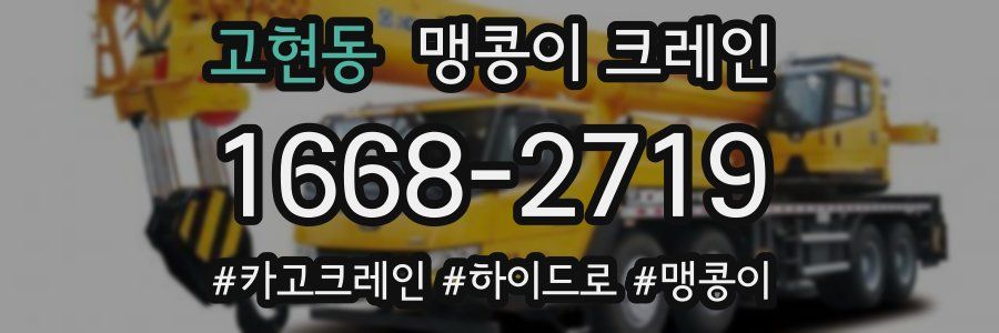 고현동 맹콩이 크레인
