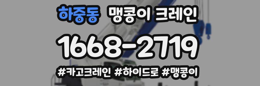 하중동 맹콩이 크레인