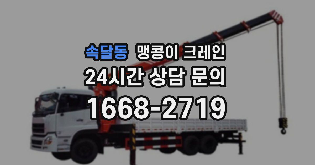 속달동 맹콩이 크레인