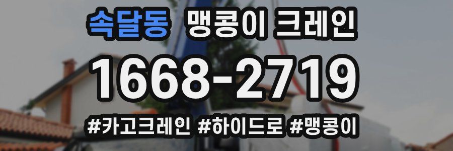 속달동 맹콩이 크레인