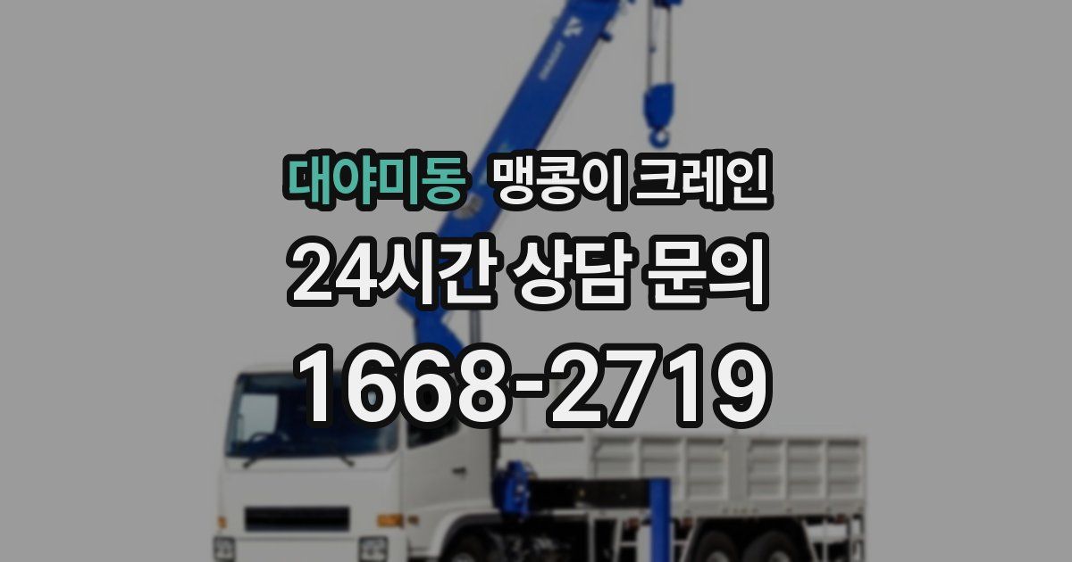 대야미동 맹콩이 크레인