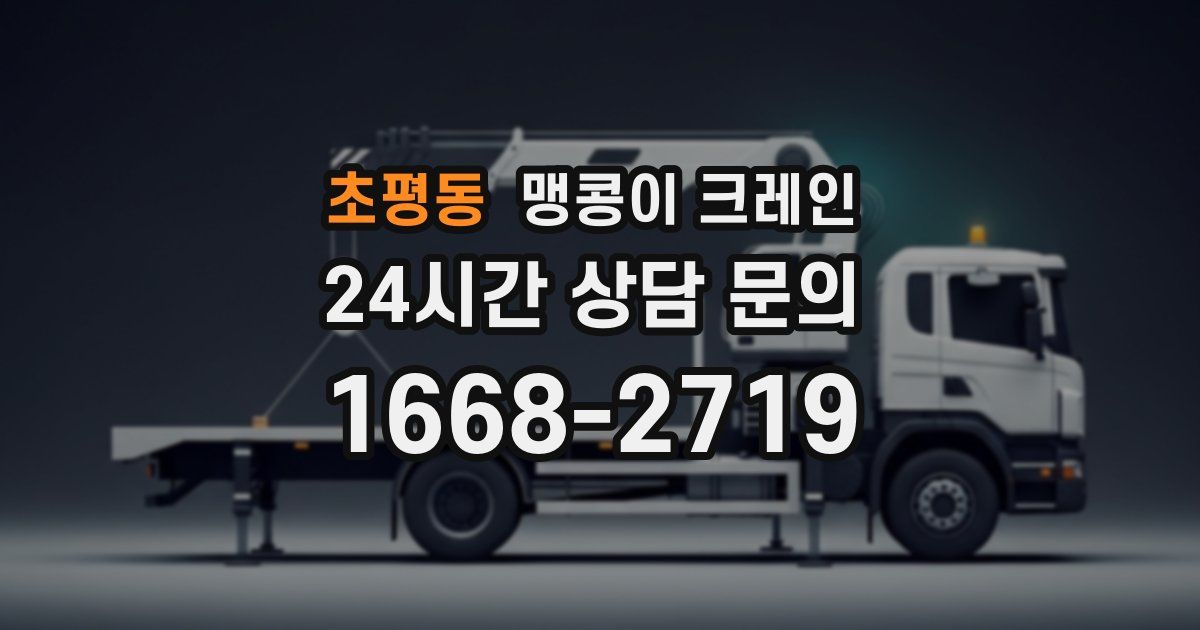 초평동 맹콩이 크레인
