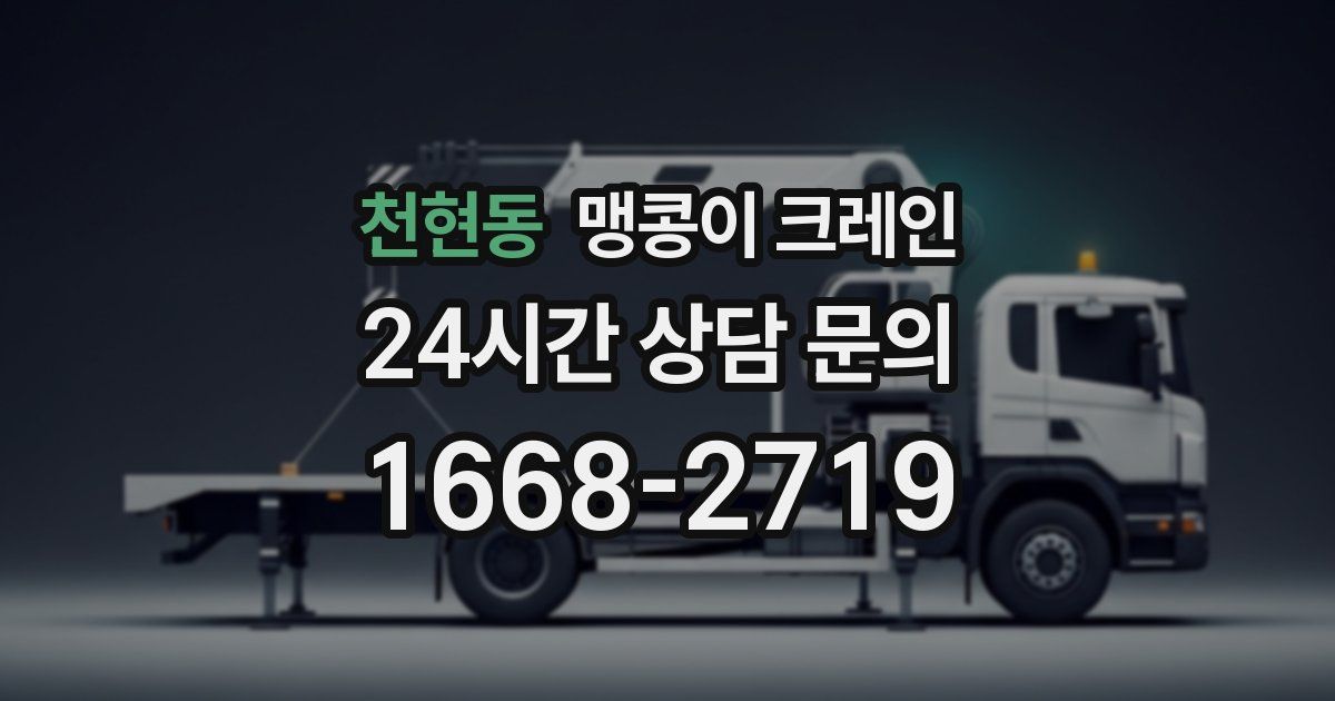 천현동 맹콩이 크레인