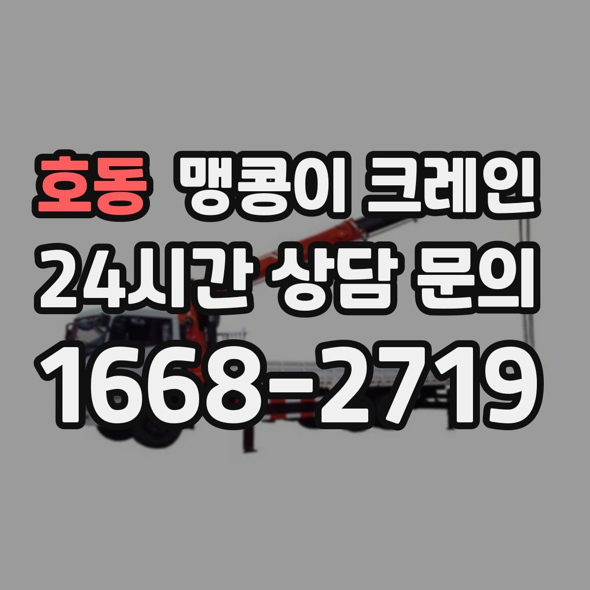 호동 맹콩이 크레인
