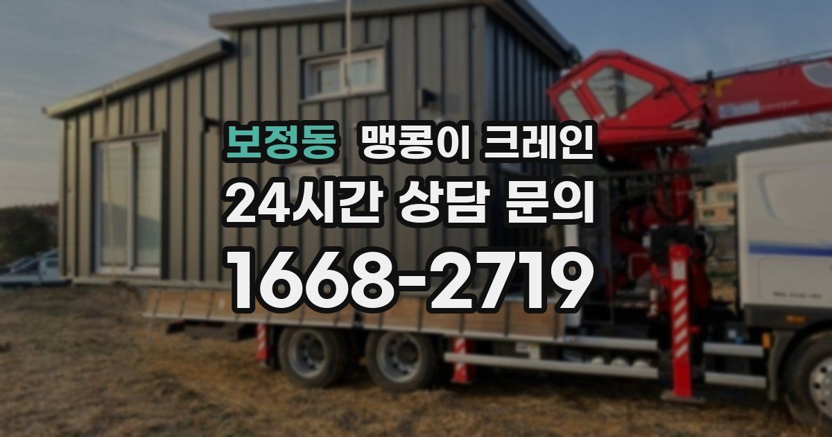 보정동 맹콩이 크레인