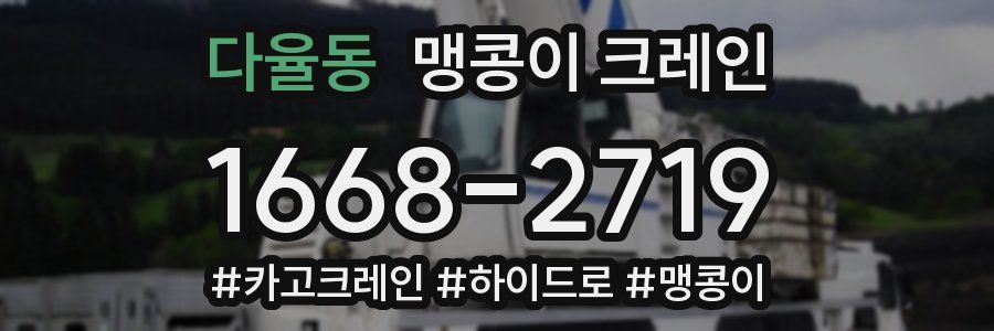 다율동 맹콩이 크레인