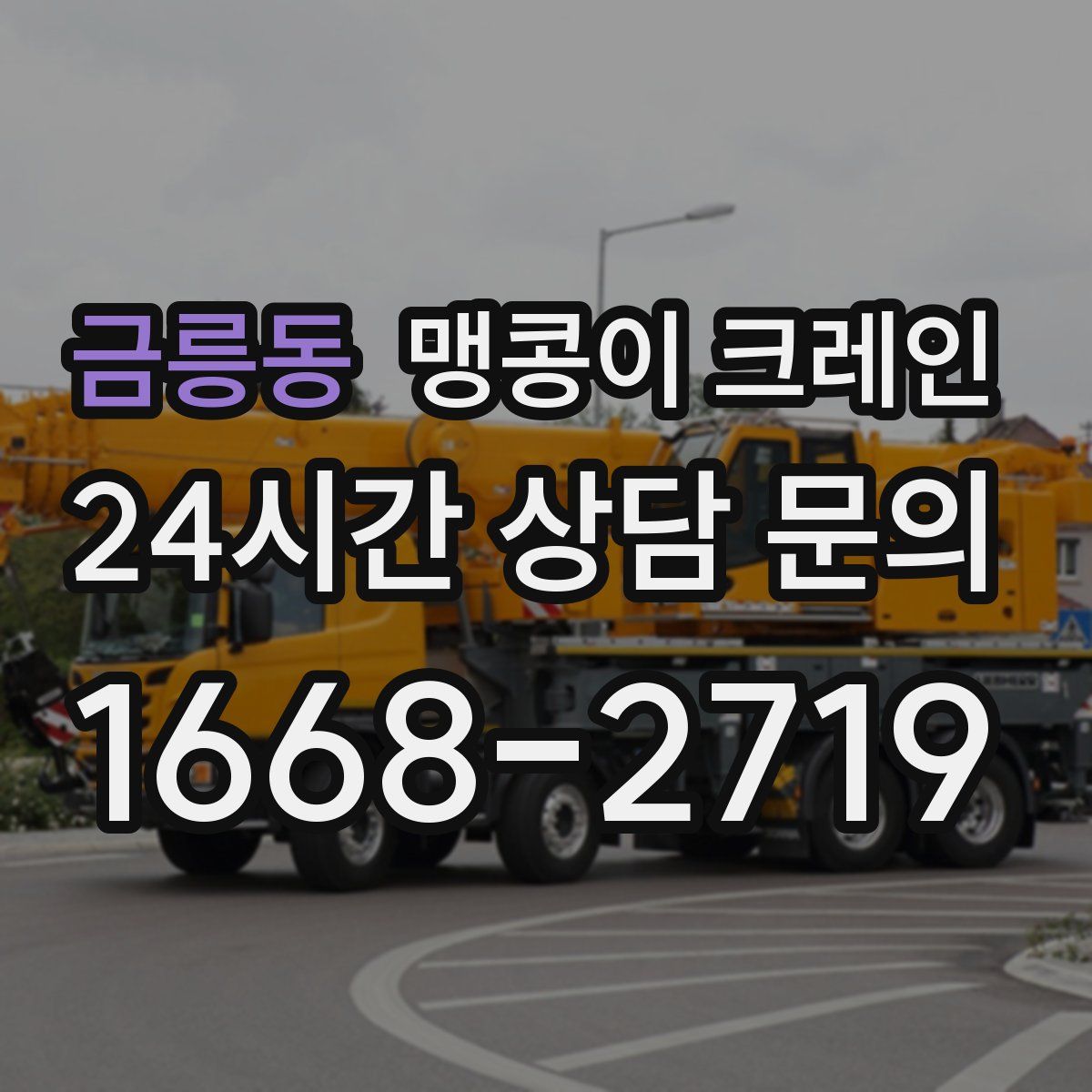 금릉동 맹콩이 크레인