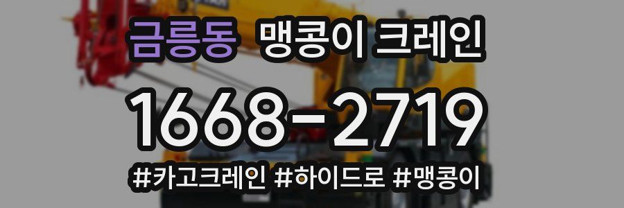 금릉동 맹콩이 크레인