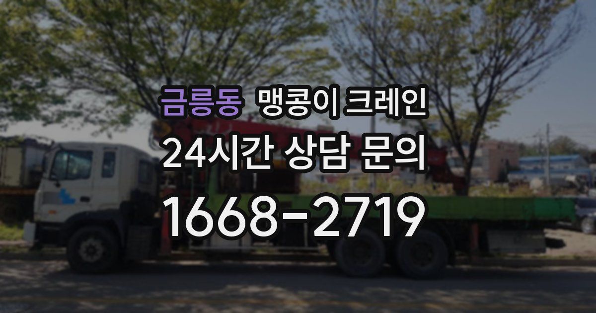 금릉동 맹콩이 크레인